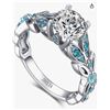 Image 1 : Jeulia Size 7.5 US Ring 4.3 Carat Butterfly Ring 925 Sterling Silvers Crystal Ring Topaz Rings