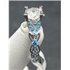 Image 3 : Jeulia Size 7.5 US Ring 4.3 Carat Butterfly Ring 925 Sterling Silvers Crystal Ring Topaz Rings