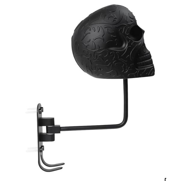 Motorcycle Helmet Wall Mount with Skull Design, Jacket and Coat Storage Hook, 2 Pieces