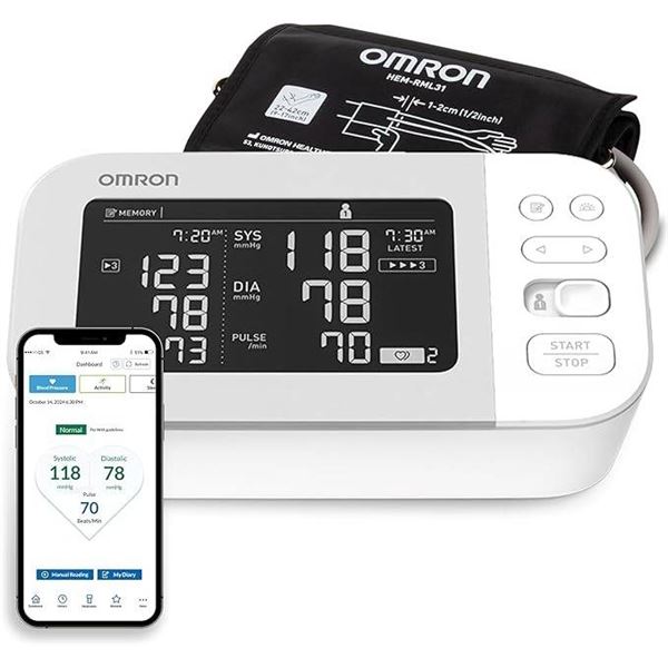 Omron Blood Pressure Monitor with Bluetooth Connectivity