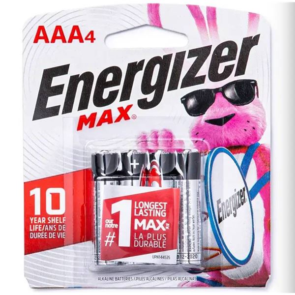 Lot of 6 Packs of Energizer MAX AAA Alkaline Batteries 4 Packs