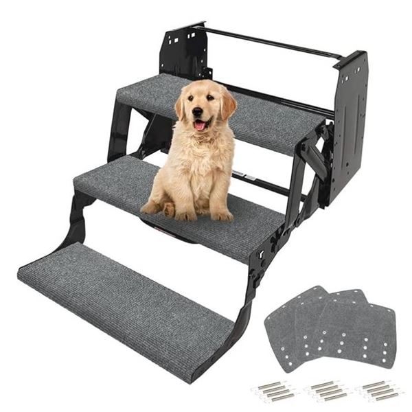 RV Step Covers 3 Pack 22’’ Wide RV Step Rugs with Spring Hooks,Wrap Around Camper 