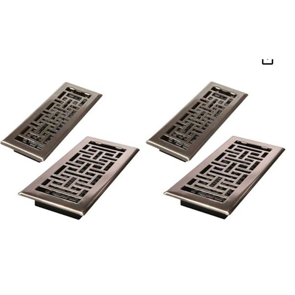 Lot of 4 Manor House 3×10 Floor Registers With Brushed Nickel Finish