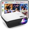 Image 1 : HAPPRUN Projector, Native 1080P Bluetooth Projector with 100”Screen, 9500L Portable Outdoor
