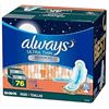 Image 1 : Always Ultra Thin Pads, 76 Count, Overnight