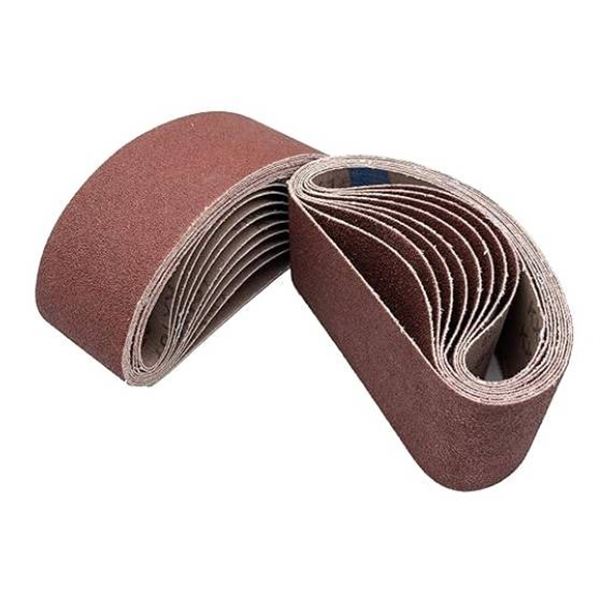 Lot of 6 Norton Aluminum Oxide Sanding Belts 2-1/2 in. x 16 in.  10 Per Box 80 Grit