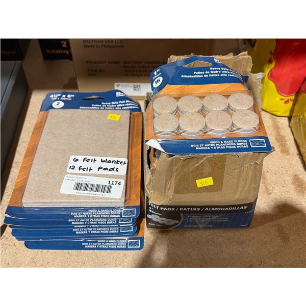 Lot of Shepherd Heavy Duty Felt Blankets and Pads – 4×6 Inches and 1 Inch Diameter