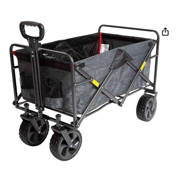 Mac Sports Collapsible Folding Utility Wagon With All-Terrain Wheels