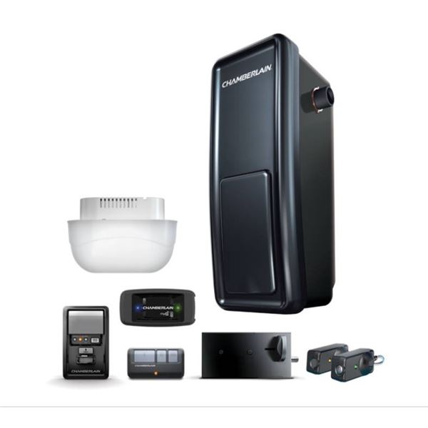 Chamberlain wall-mounted garage door opener with myQ and Security+2.0 technologies RJ020C