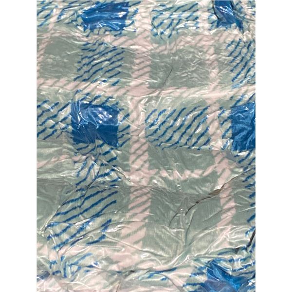 Electric Heated Blanket, Full Size, Pixel Grid Design in Mint Green