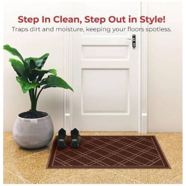 Lot of 2 – SlipToGrip Door Mat, 35 x 23 Inches