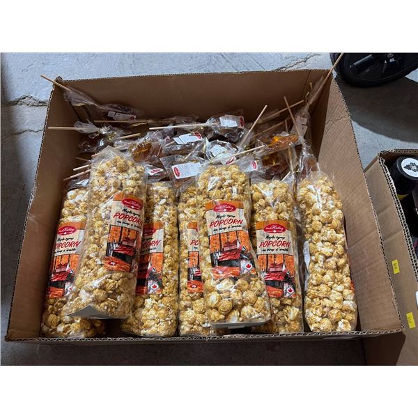 Lot of Maple Syrup Popcorn and Maple Candy Food