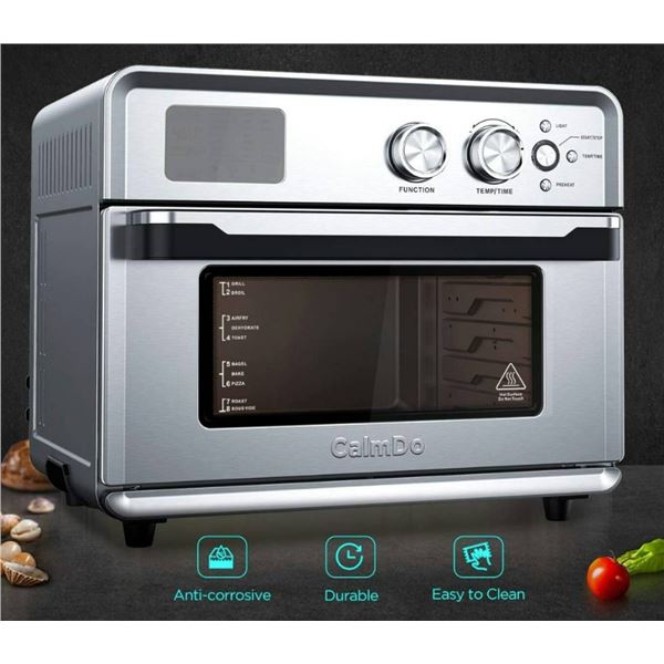 CalmDo Air Fryer Convection Oven, with a large capacity of 25 L, 21 preset functions and high-speed 