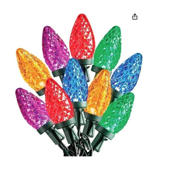 Sylvania Stay-Lit LED C9 Multicolor Lights – 2 Sets of 50