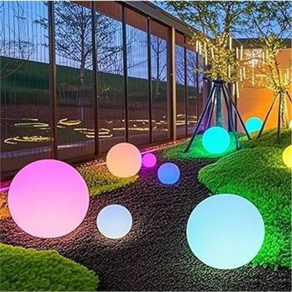 14-Inch LED Ball Light, Model X003WVEX15X, Suitable for Outdoor & Indoor Use – 1 single bal