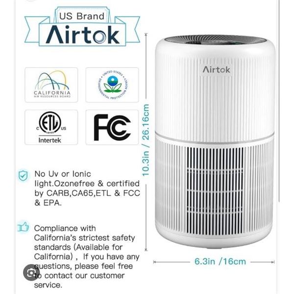 Airtok AP0601 Air Purifier with CARB Certification