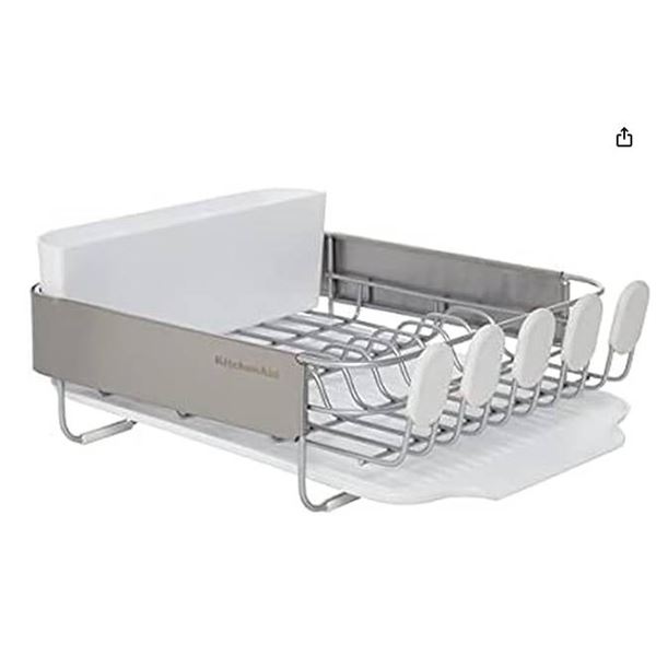 KitchenAid Dish Drying Rack With Removable Flatware Caddy