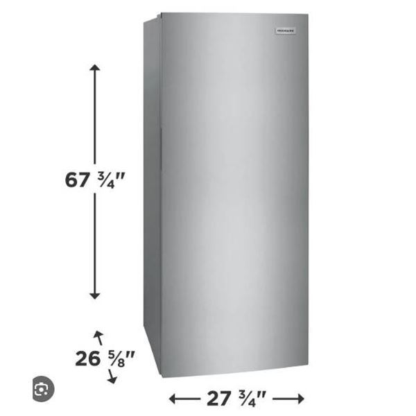 Frigidaire FFU16F2VW 15.5 cu. ft. Upright Freezer, Free Standing – Right hand open