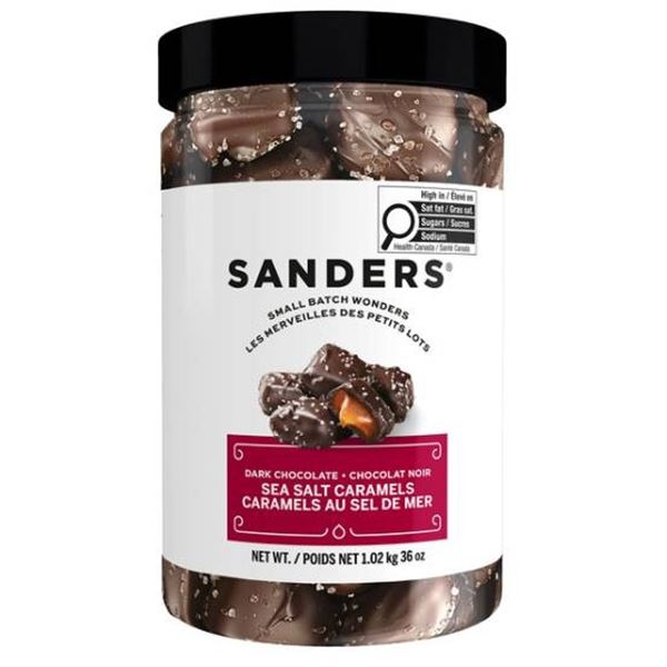 Sanders Dark Chocolate Sea Salt Caramels 36 oz