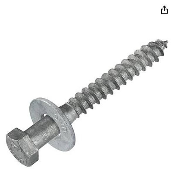 Cobra Anchors & Fixings 3/8 in. x 4 in. Hex Lag Screws, 50 Pieces
