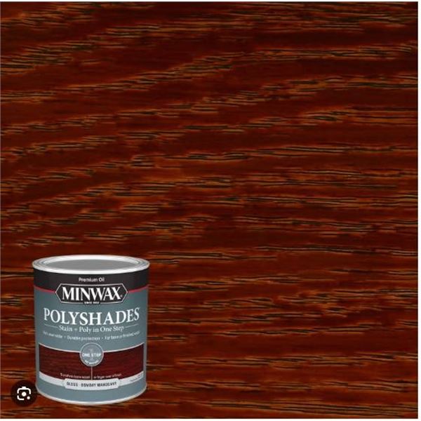Minwax PolyShades Gloss Bombay Mahogany – 8 Cans of 236 mL Each