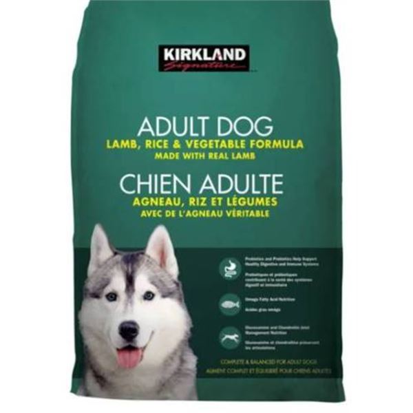 Kirkland Signature Adult Dog Food, Lamb and Rice Formula, 18.14 kg
