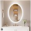 Image 1 : OUMUSU 24 x 32 Inch LED Bathroom Mirror with High-Definition Glass