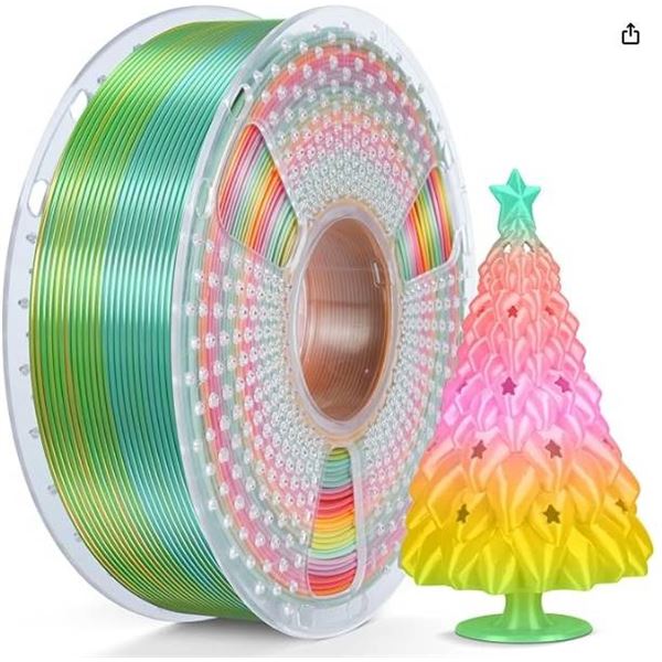 Sunlu Silk Rainbow 3D Printer Filament 1.75mm, 1kg