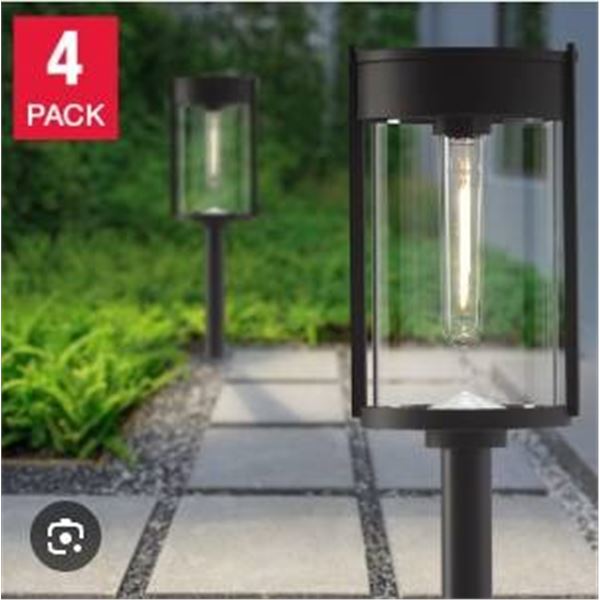 4 Solar LED Pathway Lights with 25 Lumens Output