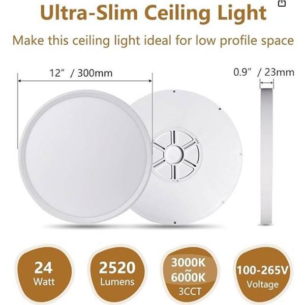 12-Inch 24W TLZ Lighting Tri-Proof LED Panel Lamp with Eye Protection
