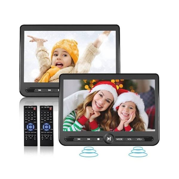 Dual HD Car Headrest Monitors with Multimedia Connectivity