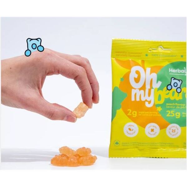 Herbaland Gummies Oh My Bears Peach Flavour 50g x 12 Pouches