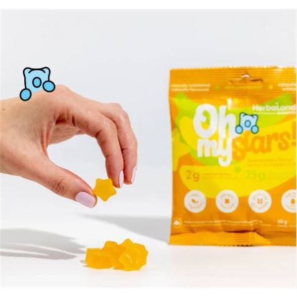 Herbaland Oh My Stars Gummies – Banana And Maple Flavour 50g X 12 Count