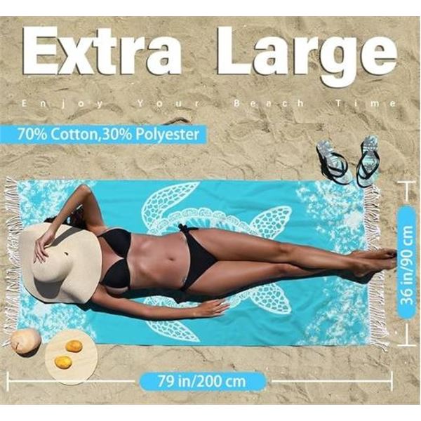 Widdonen Turkish 4-Pack Microfiber Beach Towels