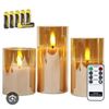 Image 1 : LED Flameless Candles Set with Remote Control and Multi-Color Options