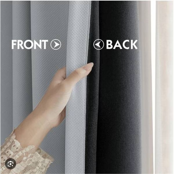 FMFUNCTEX Blackout Curtains Light Grey 95L X004QKLAMX