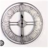 Image 1 : Metal Wall Clock with Roman Numerals and Dual Hands Design