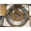 Image 2 : Metal Wall Clock with Roman Numerals and Dual Hands Design