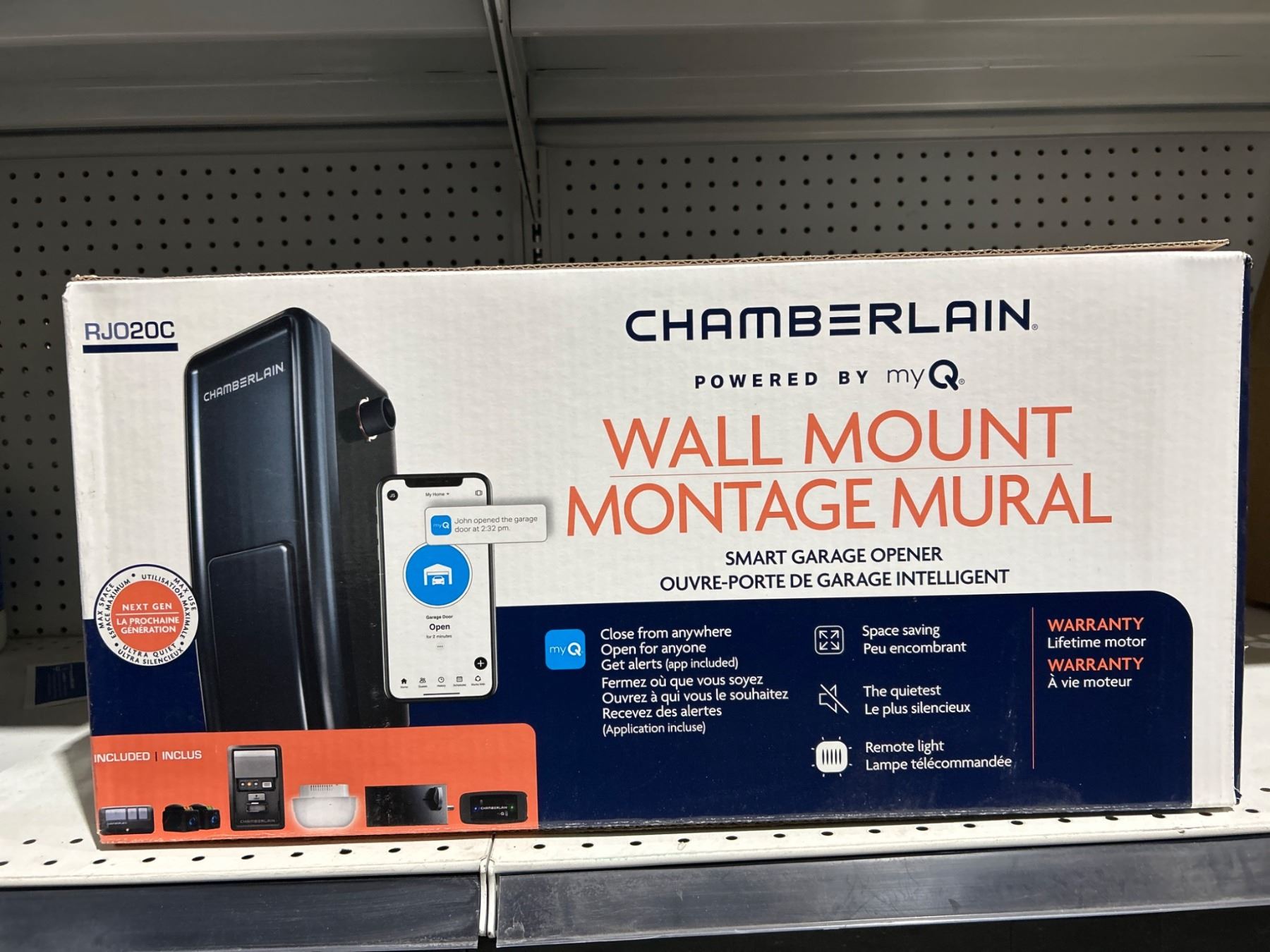 Chamberlain RJO20C Wall Mount Smart Garage Opener with myQ