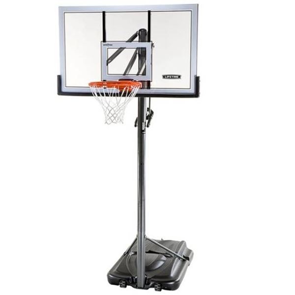 Portable Basketball Hoop System With Adjustable Height and Backboard