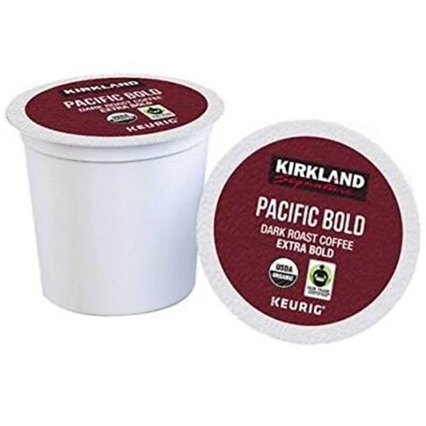 Kirkland Signature Pacific Bold Organic Dark Roast Coffee, APROX. 120 Count