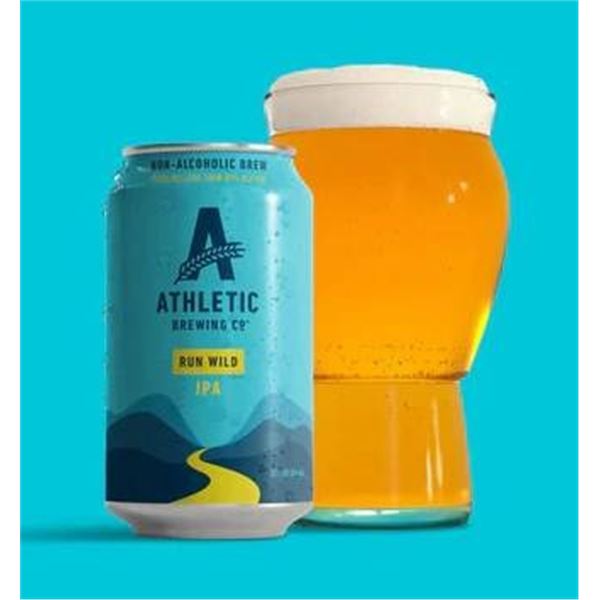 Athletic Brewing Co Run Wild IPA Non-Alcoholic Beer, 6 x 355 mL Cans