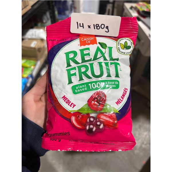 Real Fruit Plant-Based Gummies, Medley Flavor, 14 x 180g