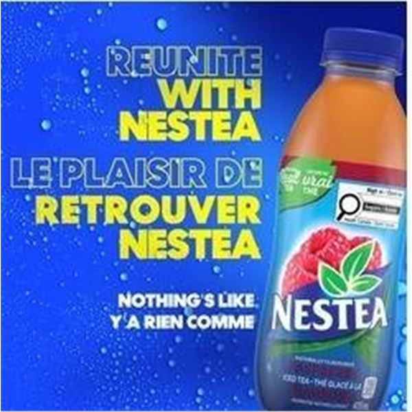 Nestea Raspberry Iced Tea Bottles, 473 mL Each, Case of 12