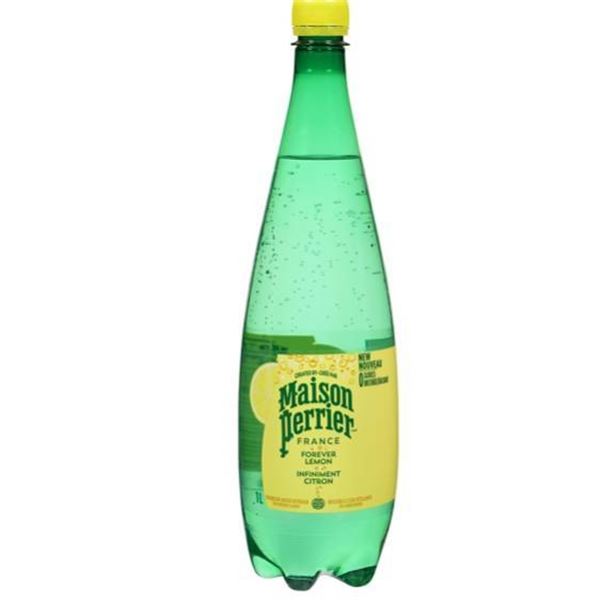 12 Maison Perrier 1L Lemon Flavored Sparkling Water Bottles