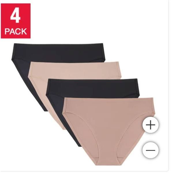 Halston Women’s Smoothwear Bikini, 4-pack Size XXL