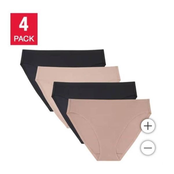 Halston Smoothwear Bikini 4-Pack – XXL Size – Multicolor
