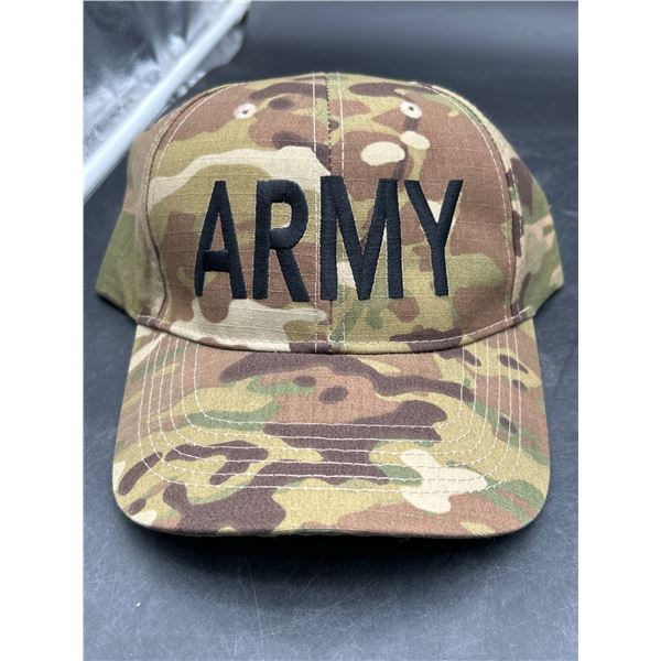 Army Camo Cap with Adjustable Strap