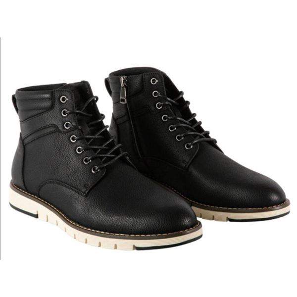 Steve Madden Black High-Top Casual Boots With Rubber Sole, Size 8