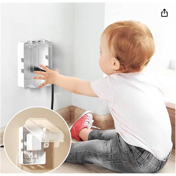 EUDEMON 1 Pack Updated Baby Safety Electrical Outlet Cover Box Childproof Plug Cover